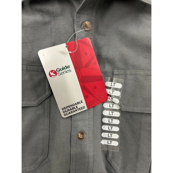 Guide Series Mens LT Chamois Shirt Castlerock Gray Long Sleeve Button-Up Durable - Picture 11 of 14